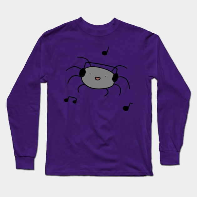 Headphones Spider Long Sleeve T-Shirt by saradaboru